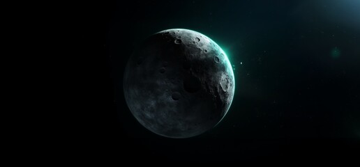 Obraz premium Planet moon in outer space