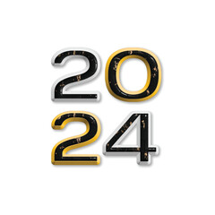2024 new year graphic number design creative