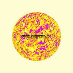 Heat map. Abstract infrared thermographic background. Vector illustration.