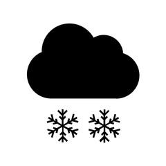 cloud and flake icon illustration
