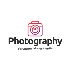 Photography logo. Camera logo vector design on a white background. 