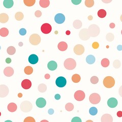 Playful Colorful Polka Dots Pattern on Light Background

