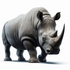 Fototapeta premium rhino isolated on white background