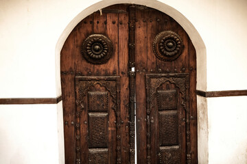 Old wooden door in the Al Balad district, Historic Jeddah, Saudi Arabia