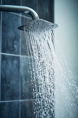 Suspended Stream: Frozen Movement of Water From a Contemporary Shower Head