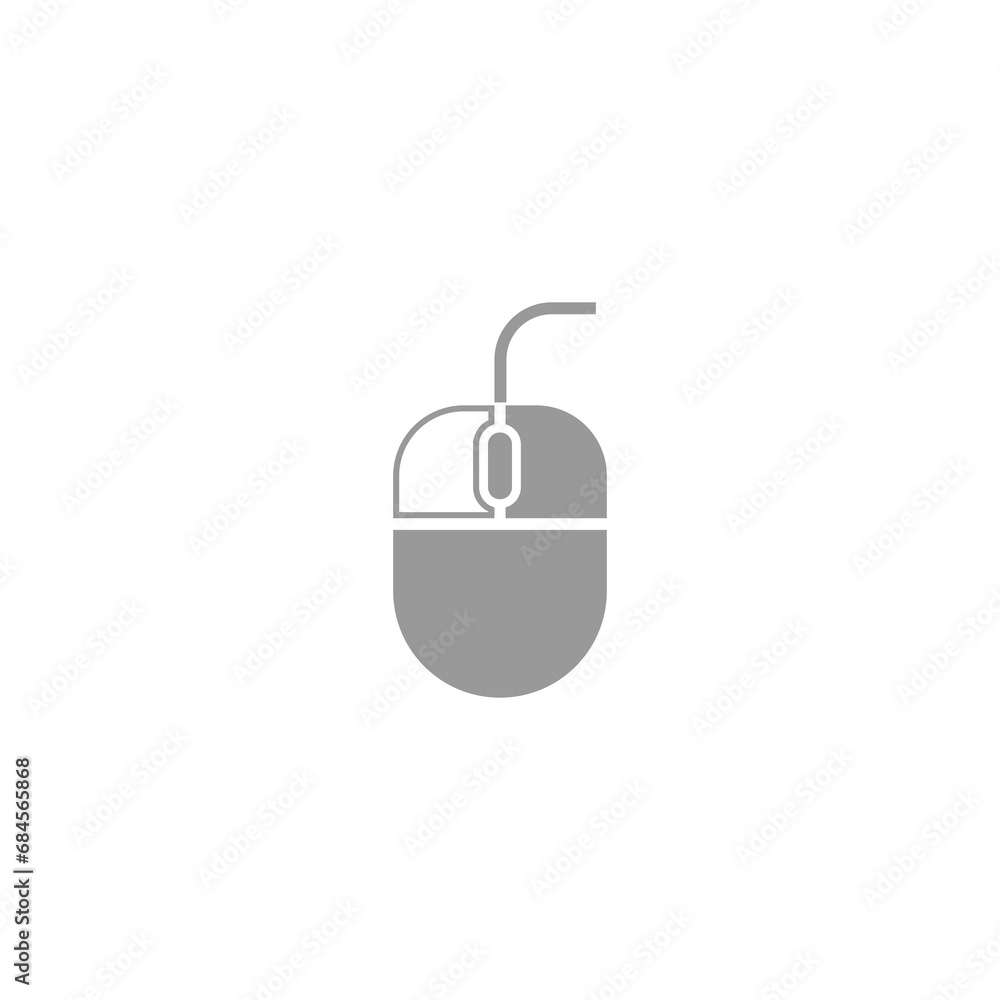 Poster computer mouse icon isolated on transparent background