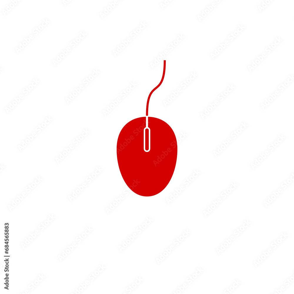 Poster computer mouse icon isolated on transparent background
