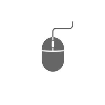 Computer mouse icon isolated on transparent background