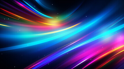 Fototapeta na wymiar abstract background with colorful spectrum. Bright neon rays and glowing lines