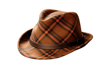 Deerstalker Hat Vintage Detective Fashion on White or PNG Transparent Background