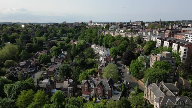 Generic aerial view of a residential area in Nottingham England