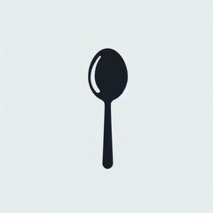 spoon on a white - obrazy, fototapety, plakaty