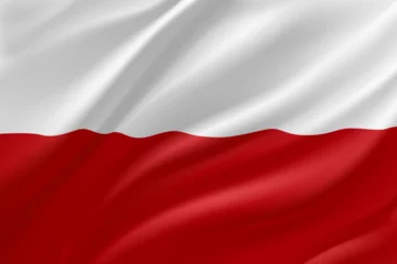 Fotobehang National flag of Poland. 3d vector illustration  © tovovan