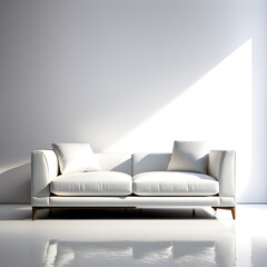 White sofa and white background luxury sofa