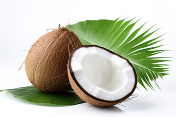 Fototapeta na wymiar Coconuts on white background