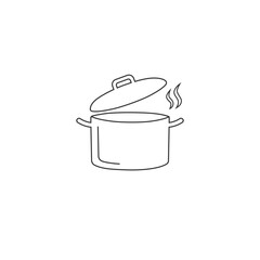 Cooking pot or stockpot stock pot flat vector icon for cooking 