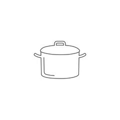 Cooking pot or stockpot stock pot flat vector icon for cooking 