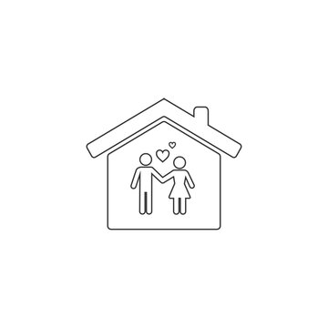 Home real estate roof icon logo element. Vector