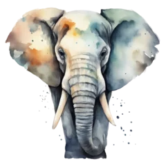 Foto op Aluminium watercolour elephant  © Crimz0n