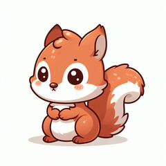 illustration squirrel isolated on white background