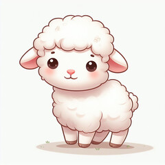 Obraz premium illustration sheep isolated on white background