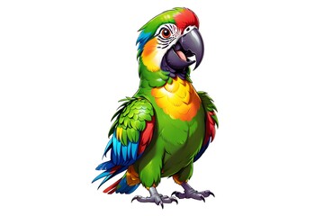 A Cartoonish Parrot in a Playful Pose (JPG 300Dpi 10800x7200)