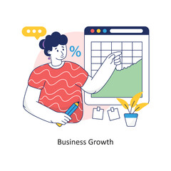 Business Growth vector Colorful Design illustration. Symbol on White background EPS 10 File