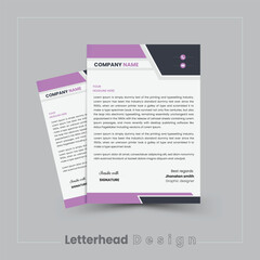 letterhead design template. corporate vector art. 