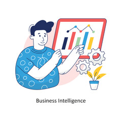 Business Intelligence vector Colorful Design illustration. Symbol on White background EPS 10 File