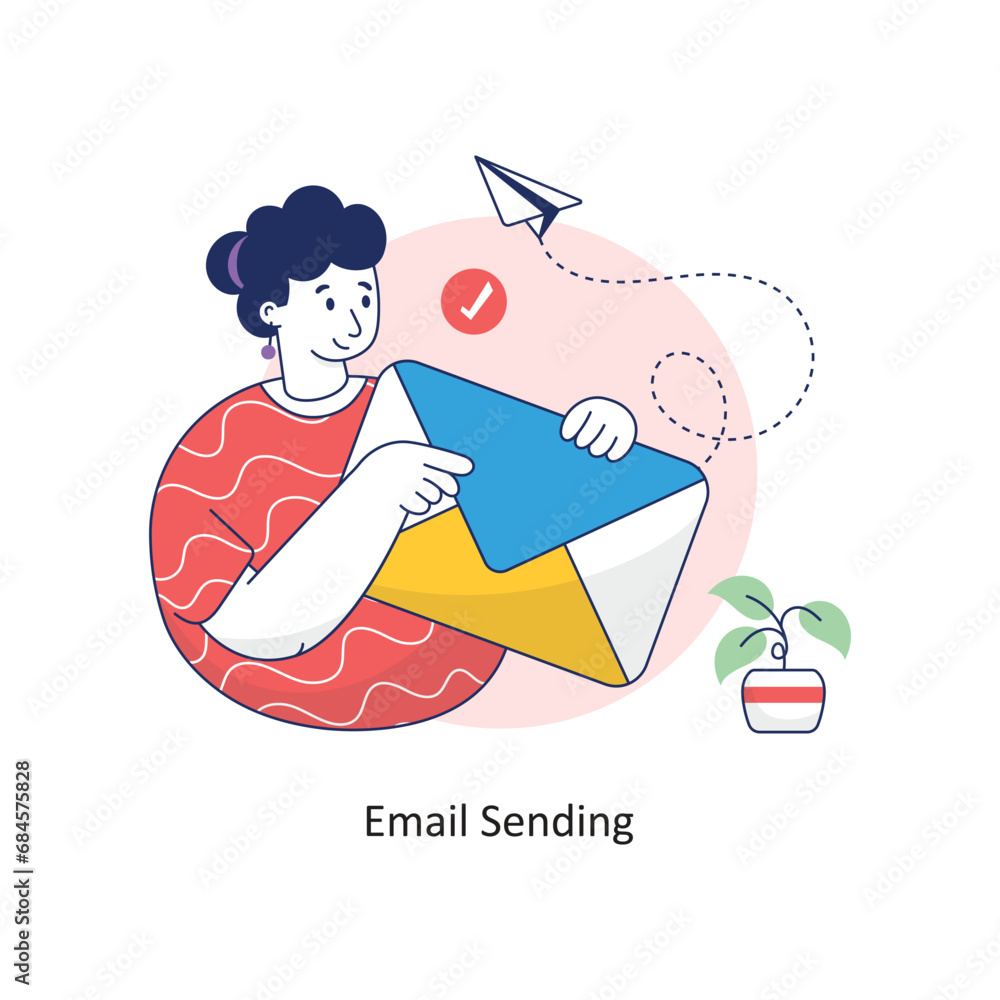 Poster email sending vector colorful design illustration. symbol on white background eps 10 file