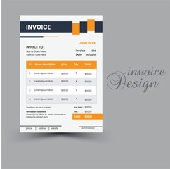 Obraz premium invoice design template. corporate vector art. 