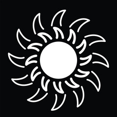 Fototapeta premium Sun icon design, illustration design