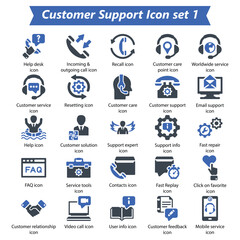 Customer Support Icon Set 1