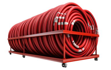Fire Hose Connection Essential Equipment on White or PNG Transparent Background