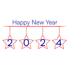 2024 Happy New Year illustration 