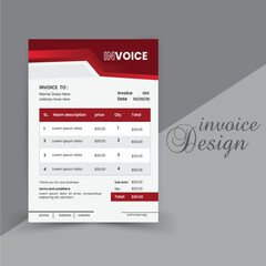 invoice design template. corporate vector art. 