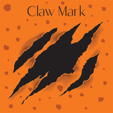 Claws scratching animals Vector (cat, tiger, lion, bear) illustration.