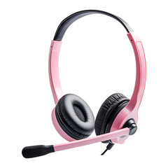 headphones with microphone isolated on transparent background Remove png, Clipping Path
