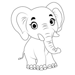 elephant cartoon sketch