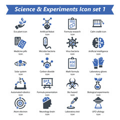 Science Experiments Icon Set 1