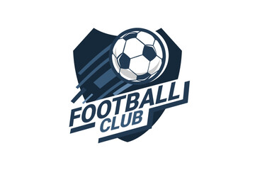 Soccer Logo or football club sign Badge. Football logo with shield background vector design. Vector illustration.  © Yuniar20