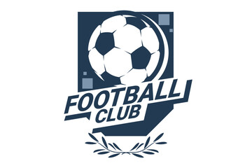 Soccer Logo or football club sign Badge. Football logo with shield background vector design. Vector illustration. 