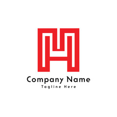 HM letter logo design icon