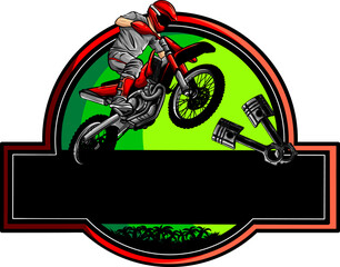vector illustration of moto cross logo designs on white background