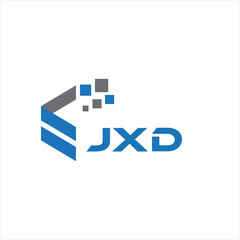 JXD letter technology logo design on white background. JXD creative initials letter IT logo concept. JXD setting shape design
