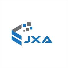JXA letter technology logo design on white background. JXA creative initials letter IT logo concept. JXA setting shape design
