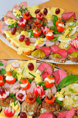 Catering mit belegten  Schnittchen