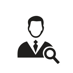 black colour business man icon vector