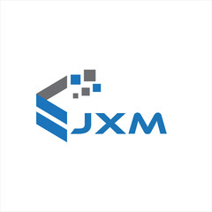 JXM letter technology logo design on white background. JXM creative initials letter IT logo concept. JXM setting shape design

