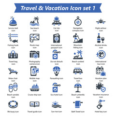 Travel Vacation Icon Set 1
